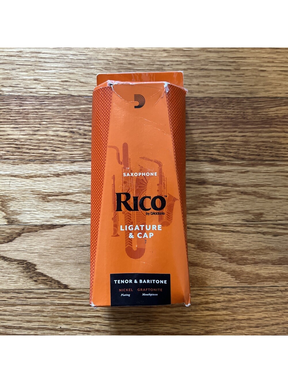 Rico Ligature & Cap, Alto Saxophone, Nickel Plated